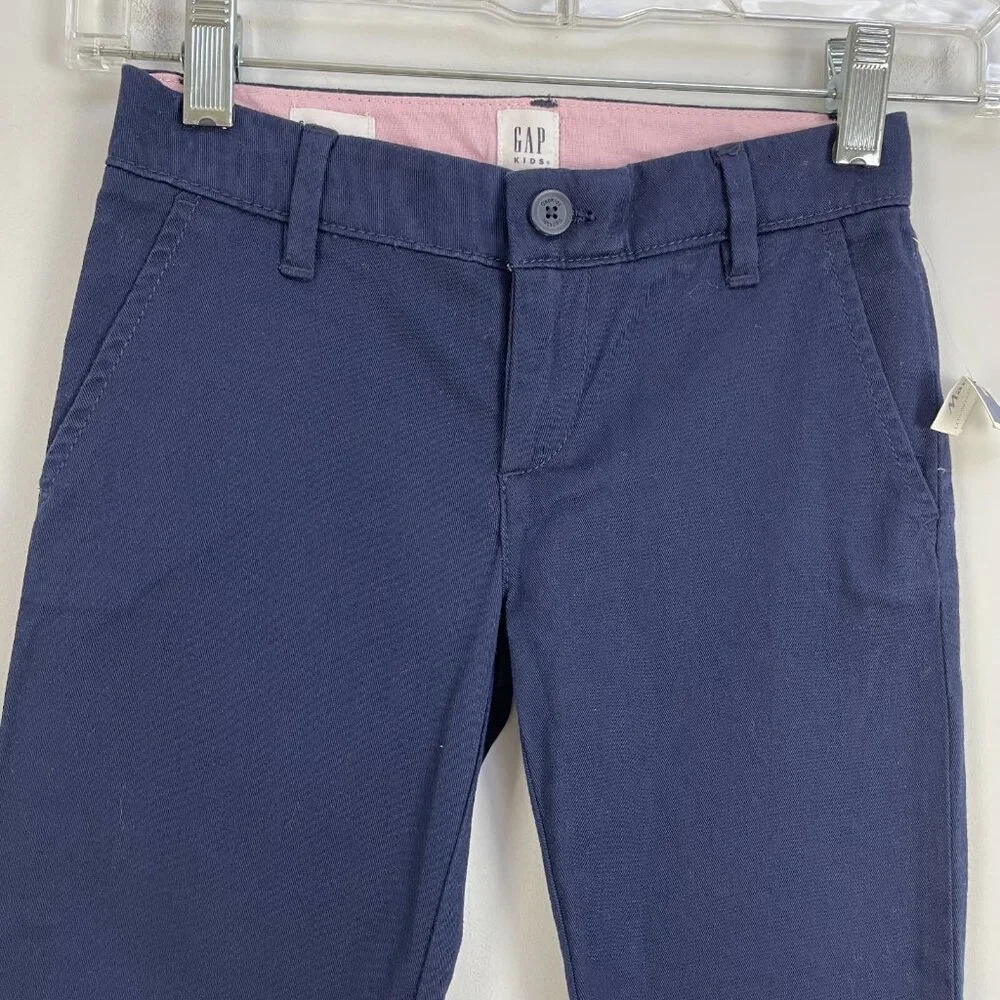 Gap Kids Girls‎ 6 Regular Skinny Chino Stretch Navy Pants School Uniform Preppy